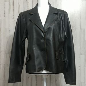 RVT Women's Dark Brown Faux Leather Jacket